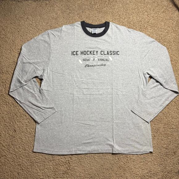 Vintage Y2K ICE HOCKEY Classic Semi Annual Championship men’s Sz 2XL Longsleeve - Picture 1 of 5